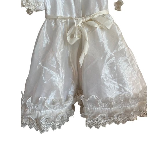 Baptism Christening Baby Girl Dress Newborn Size 0 Vintage Victorian White Bapti - Picture 5 of 12